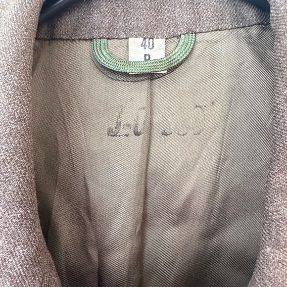 vintage • wwii army coat wool blazer green military jacket - Picture 5 of 12